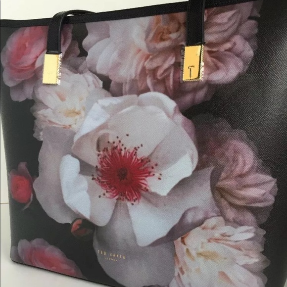 Ted Baker Chelsea Small Leather Tote Floral Design - Picture 7 of 7